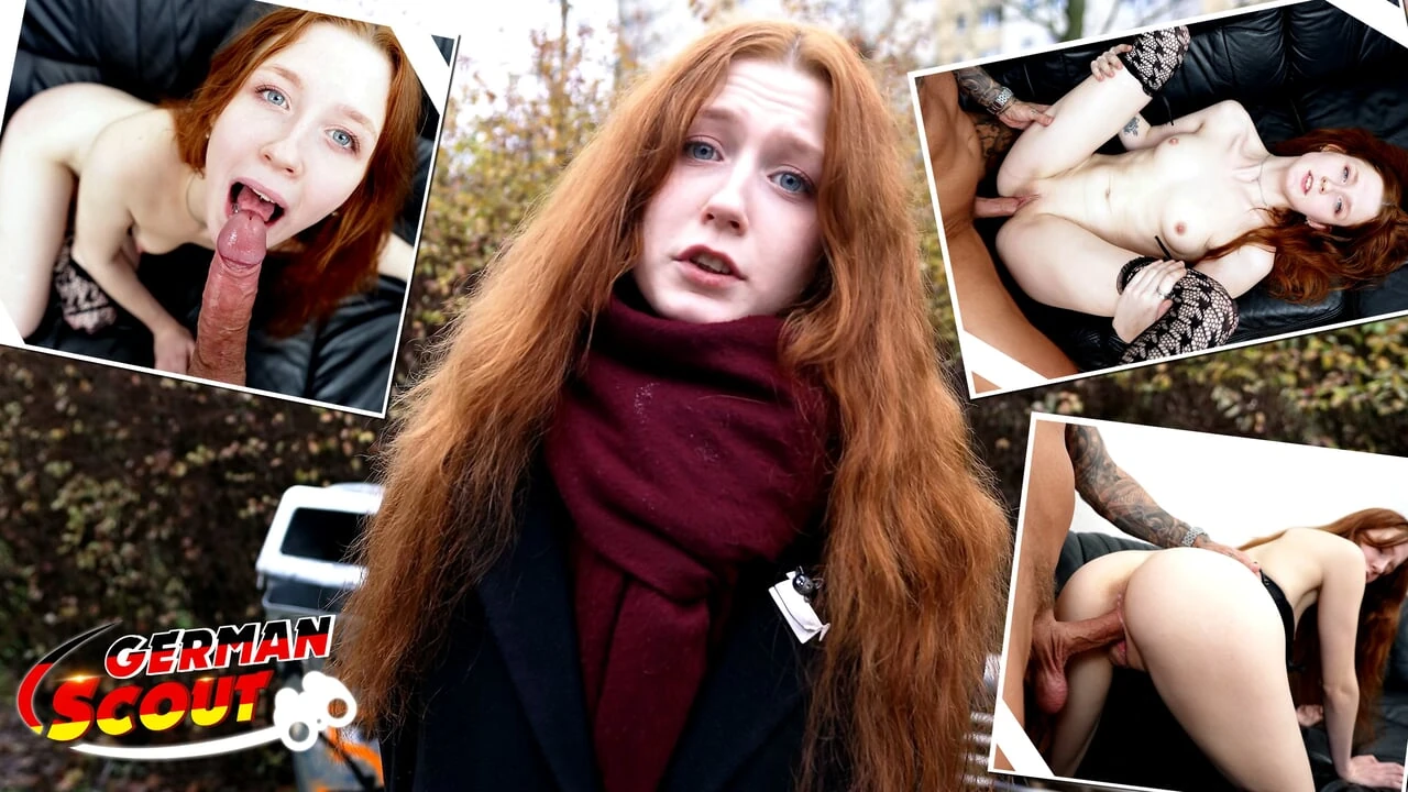 GERMAN SCOUT – Real Redhead Ginger Teen Alice Seduce with small Tits First Porn Casting