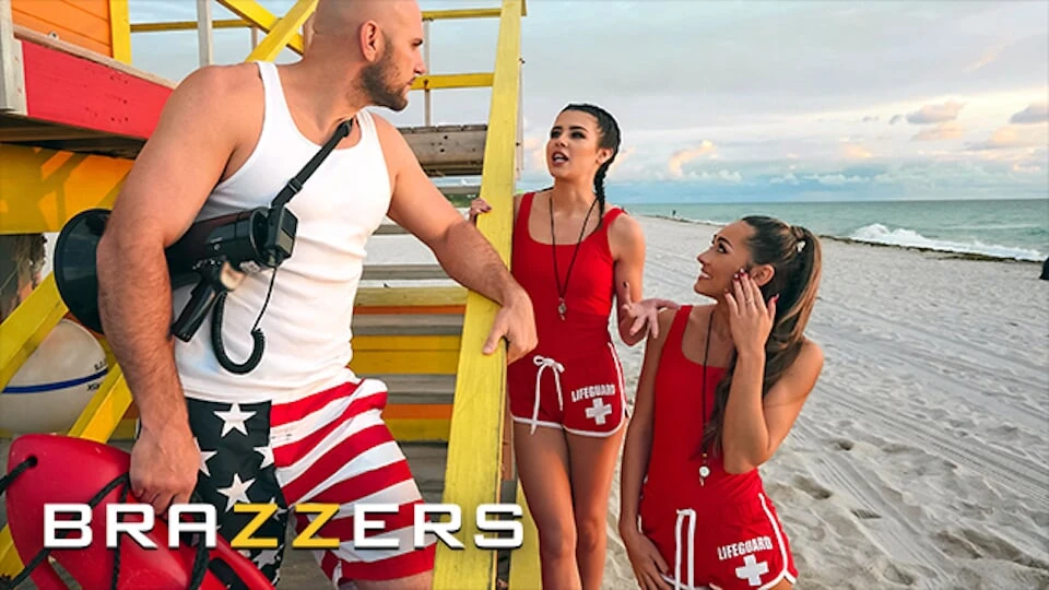 Lifeguards Kylie Rocket And MacKenzie Mace Take Turns Getting Their Wet Pussies Pounded By JMac – BRAZZERS